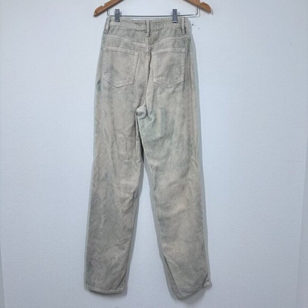 PacSun Cream Blue Tie Dye Corduroy 90s Boyfriend Bootcut High Rise Pants Size 27 - Picture 6 of 9